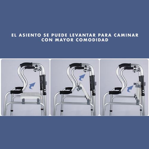 Andadera Ortopedica con Asiento 2 en 1 Andafacil | Andadera y Silla de Baño.
