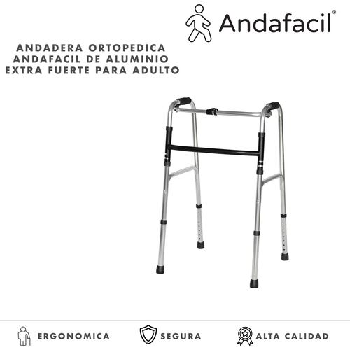 Andadera Ortopedica Andafacil de Aluminio Extra Fuerte para Adulto.