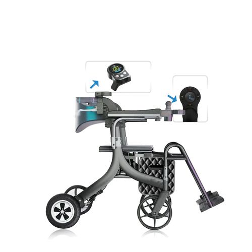 Andafacil Pro Andadera Asistida | 5 en 1 | Electrica | Silla de traslado, Andadera, Silla de apoyo.