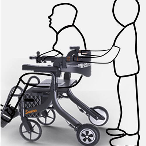 Andafacil Pro Andadera Asistida | 5 en 1 | Electrica | Silla de traslado, Andadera, Silla de apoyo.