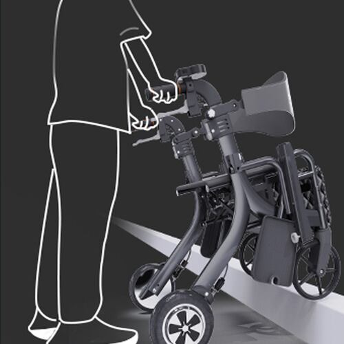 Andafacil Pro Andadera Asistida | 5 en 1 | Electrica | Silla de traslado, Andadera, Silla de apoyo.