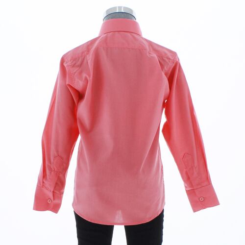 Camisa De Vestir Niño Rosa Coral Manga Larga 3582 2-18 Años...
