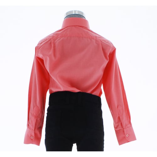Camisa De Vestir Niño Rosa Coral Manga Larga 3582 2-18 Años...