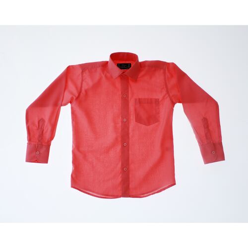 Camisa De Vestir Niño Rosa Coral Manga Larga 3582 2-18 Años...