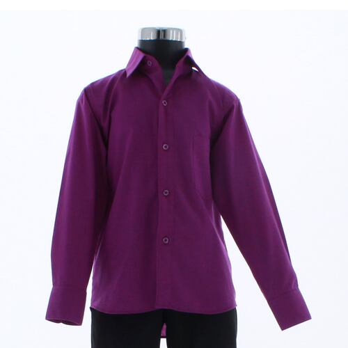Camisa De Vestir Niño Morado Bugambilia Manga Larga 3589 2-18 Años..
