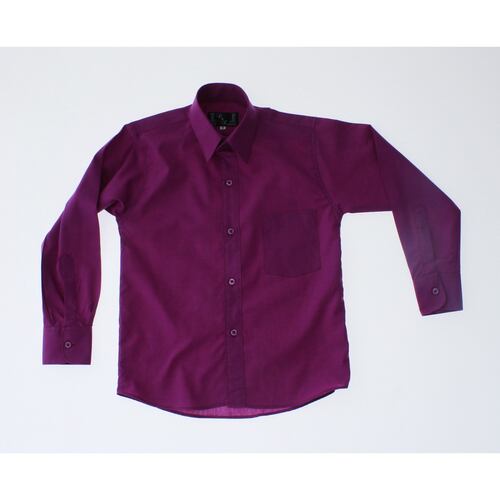 Camisa De Vestir Niño Morado Bugambilia Manga Larga 3589 2-18 Años..