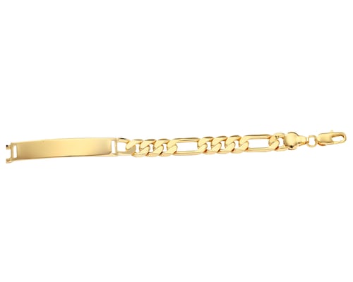 Pulsera Esclava Chapa de Oro 18K Horoz Placa lisa 22cm SH2.