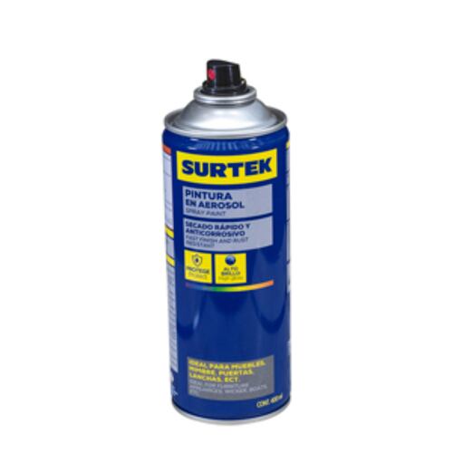Pintura En Aerosol 400ml Color Aluminio Aem402 Surtek