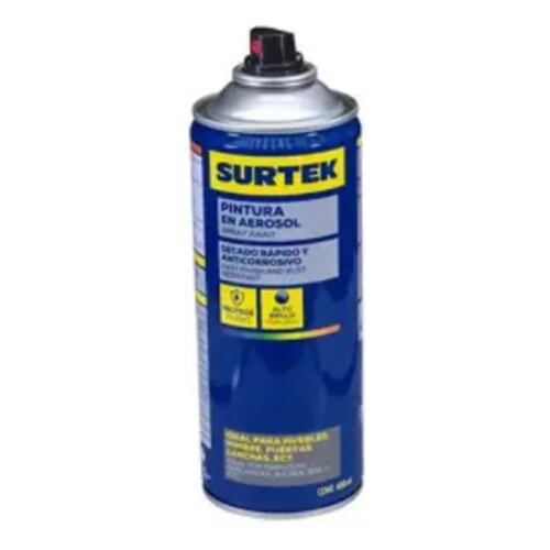 Pintura En Aerosol 400ml Color Negro Satinado Aes402 Surtek
