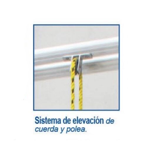 Escalera Extensión 20 Escalones Aluminio Gris Surtek