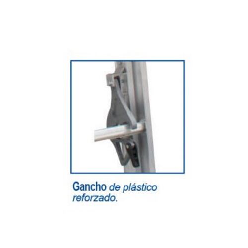 Escalera Extensión 20 Escalones Aluminio Gris Surtek