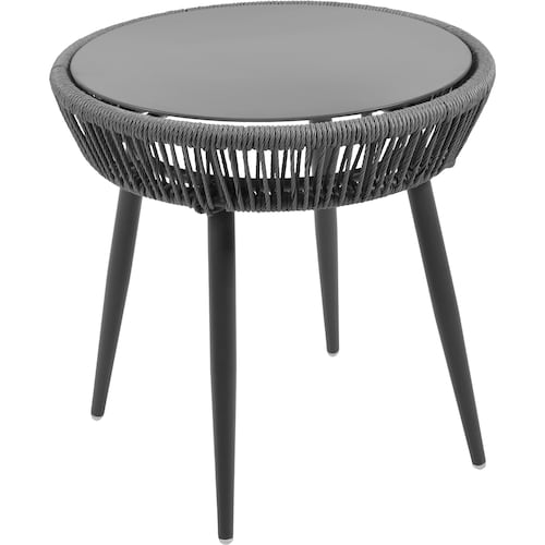 Sala Exterior Jardin Terraza 3pz Sillas Modernas Mesa Vidrio Gris.