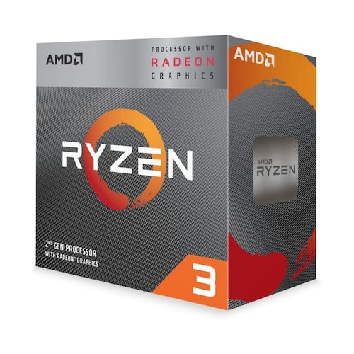Procesador AMD Athlon 3000G, AM4, 2 Núcleos, hasta 3.5 GHz, incluye Gráficos, incluye Disipador.