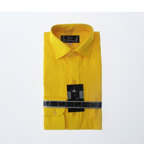 Camisa De Vestir Niño Color Amarillo Manga Larga 3596 2-18 Años..