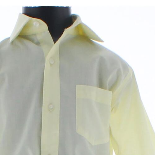 Camisa De Vestir Niño Color Amarillo Paja Manga Larga 3601 2-18 Años...