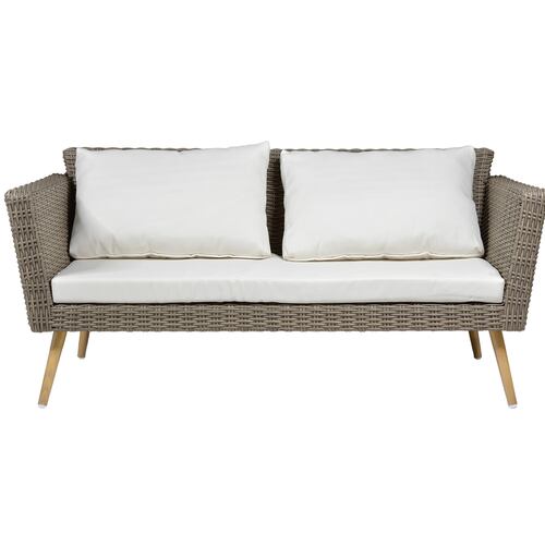 Sala Tipo Rattan Exterior Jardin Patio Terraza 4 Pz Beige