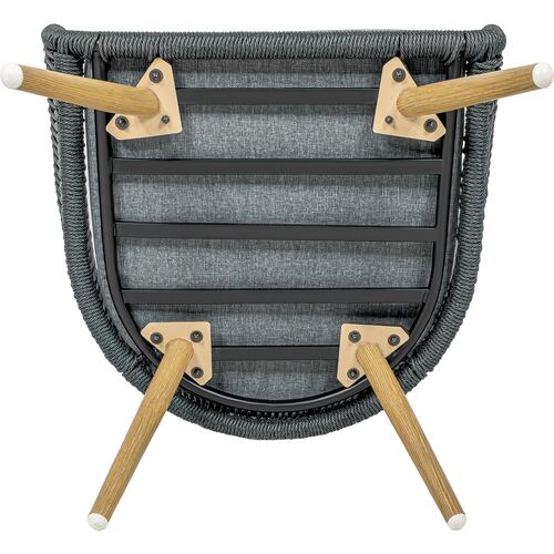 Sala Exterior Jardin Terraza Rattan 5 Pz Doble Mesa Negro 