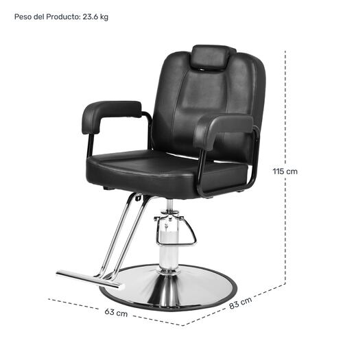 Silla Estetica Barberia Giro 360 Neumatica Ajustable Salon