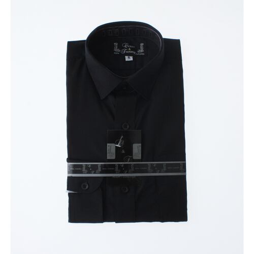 Camisa Negra De Vestir para Niño Manga Larga 3607 2-18 Años.