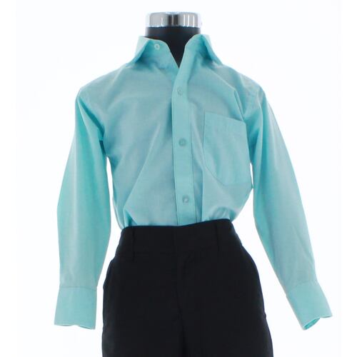 Camisa Azul Aqua De Vestir para Niño Manga Larga 3614 2-18 Años..