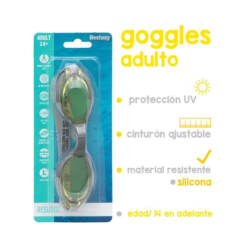 Goggles Para Adulto Natación Ajustables 14 Años Buceo Visor