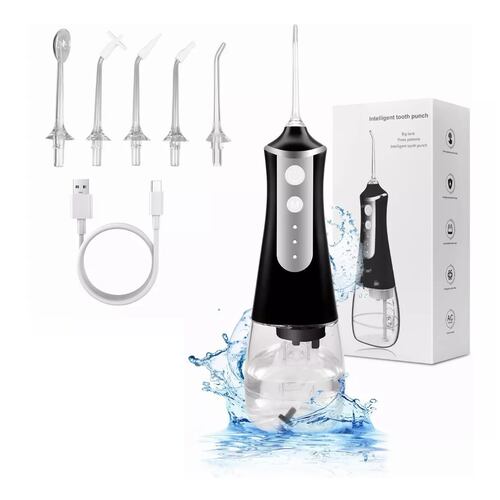 Irrigador Dental Bucal Portátil Recargable,inalambrica Negro