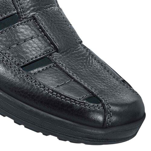 Sandalias de piel casuales color negro, marca Flexi, para hombre, mod. 833562