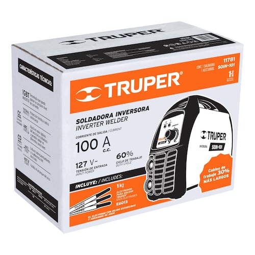 soldadora inversora 100 A, 127V, TRUPER
