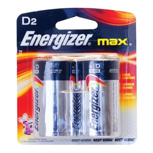 Blister 2 Pilas Alcalinas Tipo D 1.5v Baterías Energizer