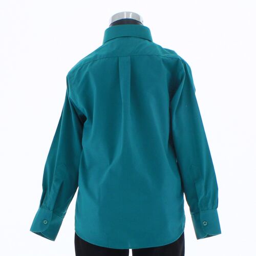 Camisa De Vestir Verde Turquesa para Niño Manga Larga 3620 2-18 Años.