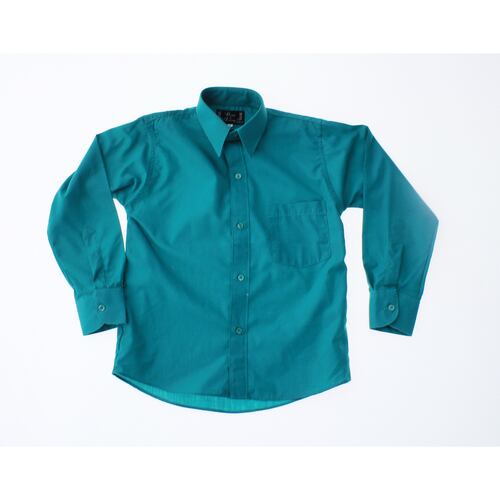 Camisa De Vestir Verde Turquesa para Niño Manga Larga 3620 2-18 Años.