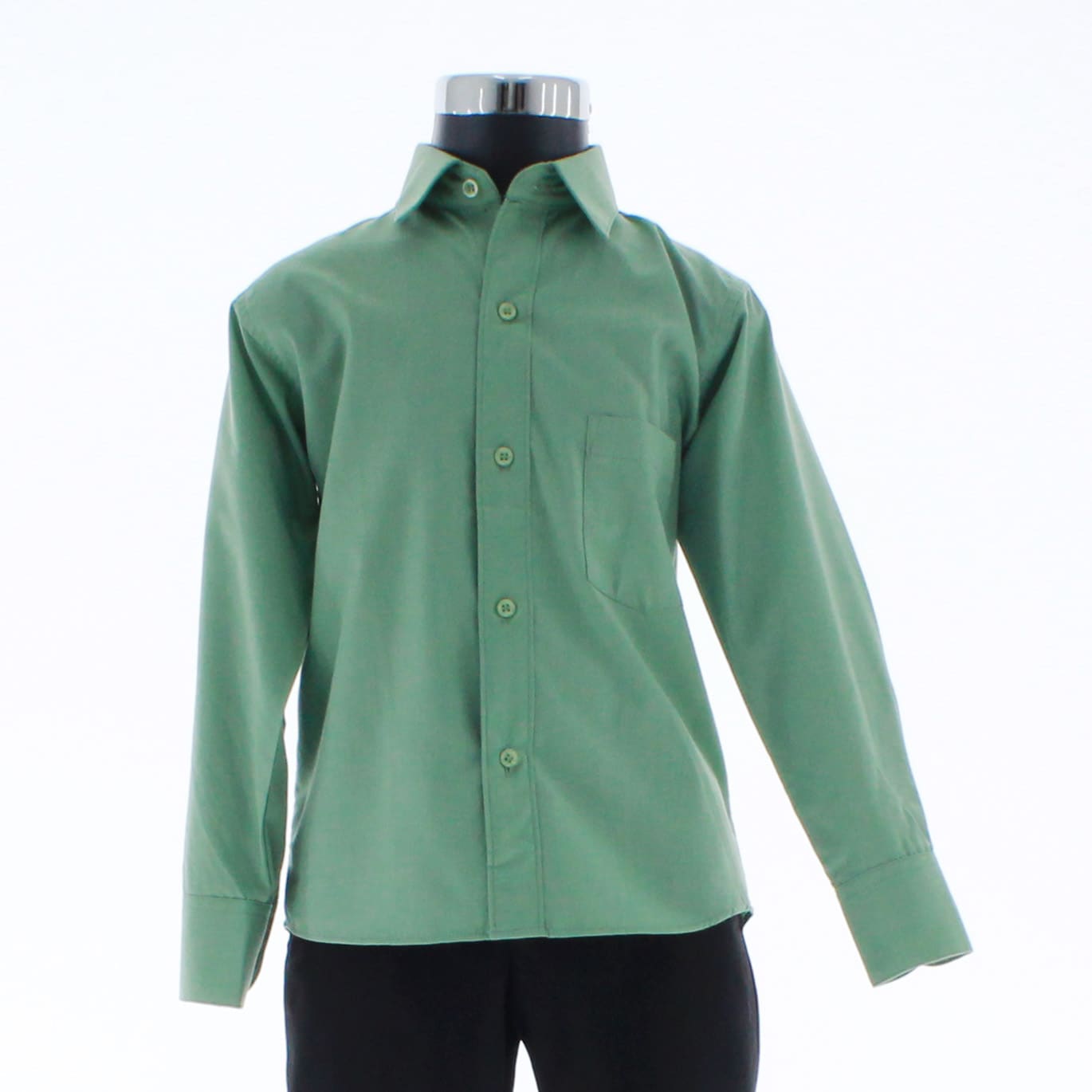 Camisa De Vestir Verde Jade para Nino Manga Larga 3621 2 18 Anos