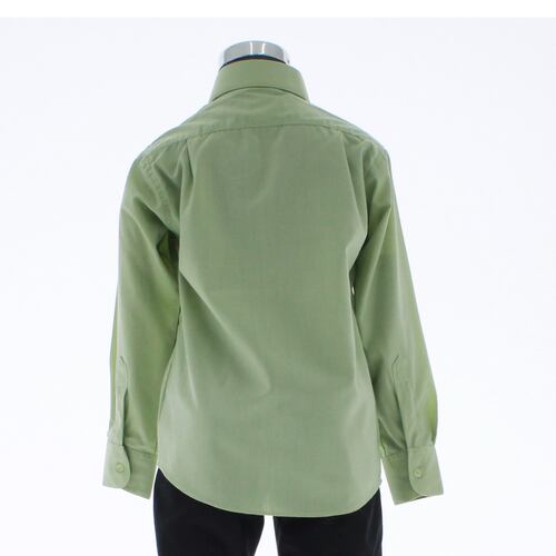 Camisa De Vestir Verde Pistache para Niño Manga Larga 3624 2-18 Años.