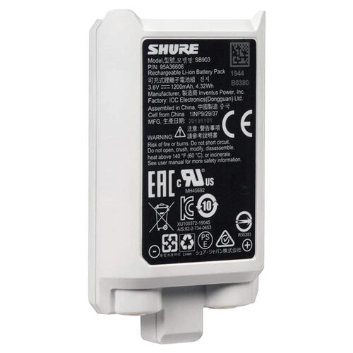 Shure SB903 Batería Recargable Para Sistemas SLXD 