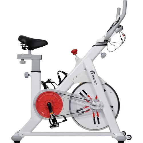 Bicicleta Fija Spinning Estatica 8kg Ejercicio Cardio Blanco