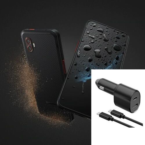 Samsung Galaxy Xcover 6 Pro 128GB, 6GB en RAM,  Negro, Nuevo Snapdragon + Cargador Auto 45W.