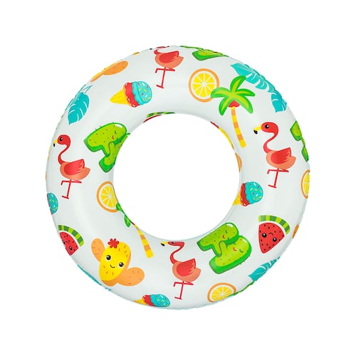 Salvavidas Inflable Infantil Diseño Tropical Mayoreo 2 Pzas