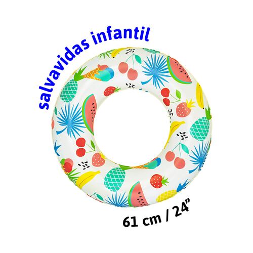 Salvavidas Inflable Infantil Diseño Tropical Mayoreo 2 Pzas