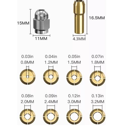 Mandril Porta Brocas, Chuck Compatible Con Dremel 3000, 4000