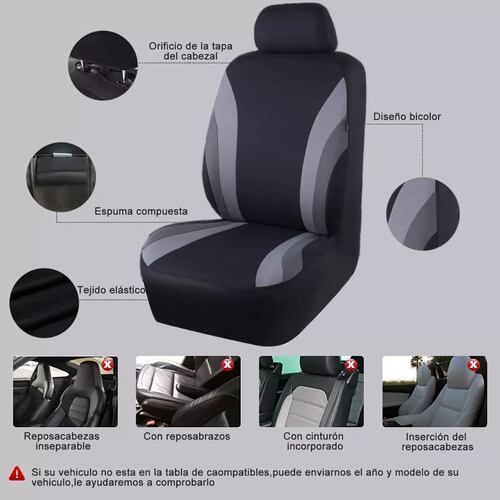 Funda Universal Para Asiento De Automóvil 5 Asient 9 Piezas