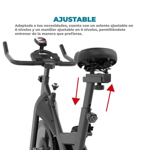 Altera Bicicleta estacionaria fija | Disco de inercia | Monitor multifuncional | Ajustable | Solida | Elegante.