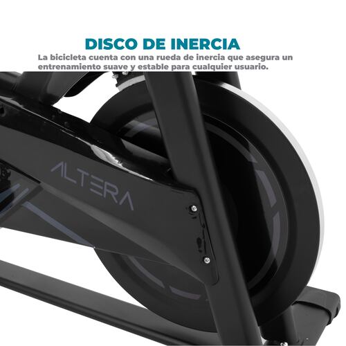 Altera Bicicleta estacionaria fija | Disco de inercia | Monitor multifuncional | Ajustable | Solida | Elegante.