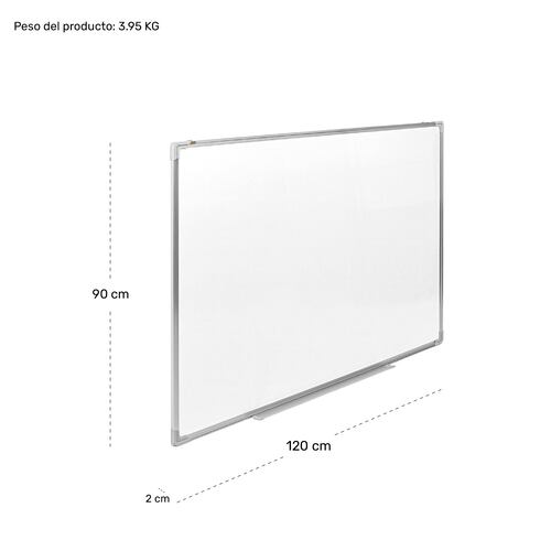 Pizarron Blanco Escolar 120x90cm Marcadores Borrador Imanes