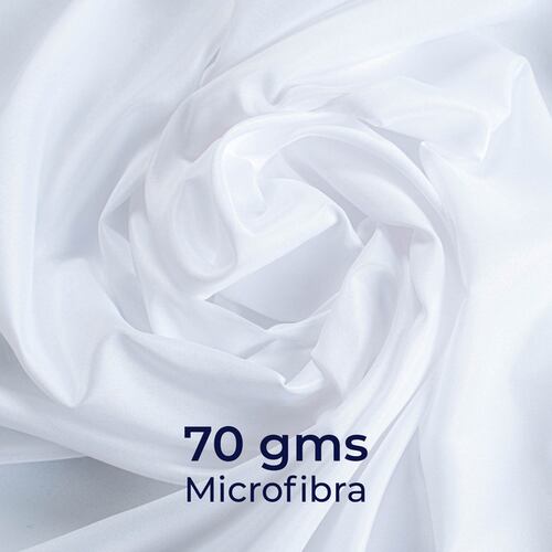 Juego de Sábanas Individual Blanco Atlas Basic de Microfibra Suave y Secado Rápido