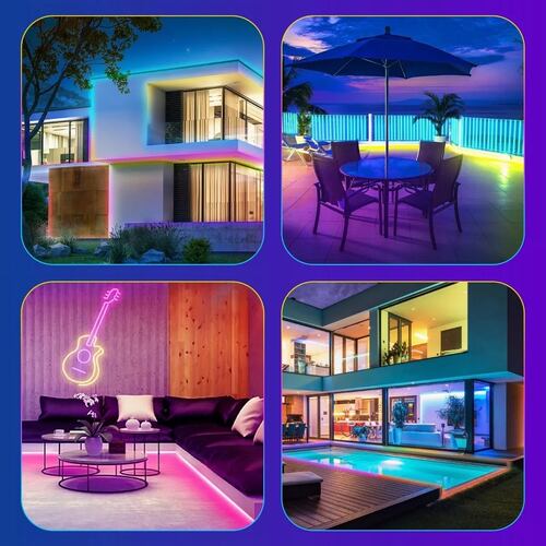 Tira De Luz Led Neón 10m App Bluetooth Flexible Rgb Ip68