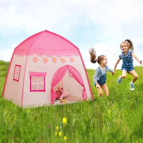 Juguete Carpa Niñas Casa Castillo Con 3m Luces Estrella