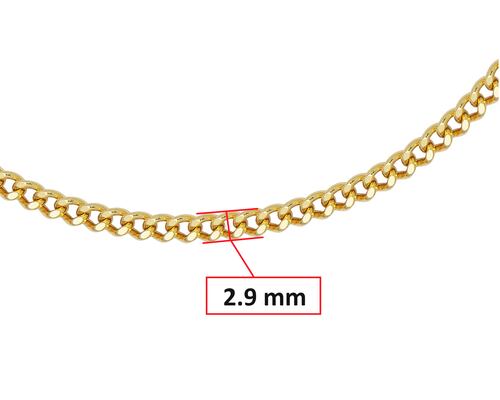 Cadena Oro 10K Horoz Barbada 2.9mm 55cm Si111.
