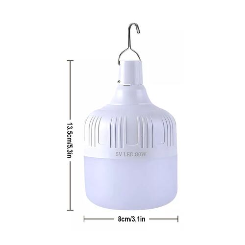 Portatil Recargable Emergencia Usb 80w Lámpara Foco Led 3pzs