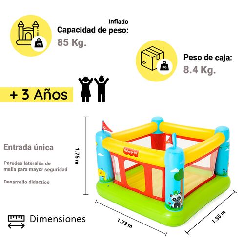 Castillo Inflable Brincolin Infantil Diseño Arcoiris Rainbow + Bomba