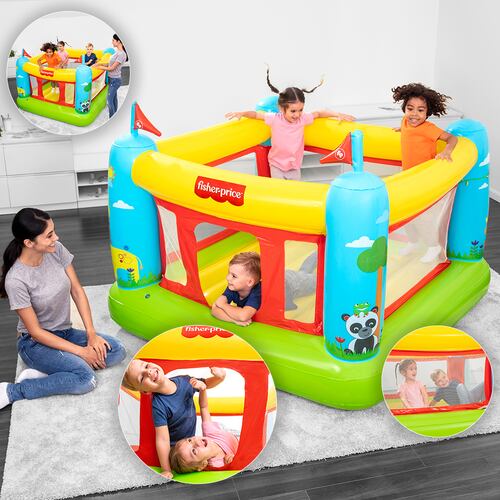 Castillo Inflable Brincolin Infantil Diseño Arcoiris Rainbow + Bomba